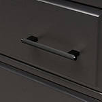 Genoa - Knurled Matte Black Brass Handle - Architectural Hardware - Knurled Matte Black Brass Handle