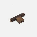 Genoa - Knurled Antique Bronze Brass T-Bar Pull - Architectural Hardware - Knurled Antique Bronze Brass T-Bar Pull