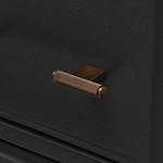 Genoa - Knurled Antique Bronze Brass T-Bar Pull - Architectural Hardware - Knurled Antique Bronze Brass T-Bar Pull