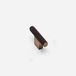 Genoa - Knurled Antique Bronze Brass T-Bar Pull - Architectural Hardware - Knurled Antique Bronze Brass T-Bar Pull