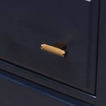 Genoa - Knurled Brushed Brass T-Bar Pull - Architectural Hardware - Knurled Brushed Brass T-Bar Pull