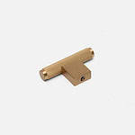 Genoa - Knurled Brushed Brass T-Bar Pull - Architectural Hardware - Knurled Brushed Brass T-Bar Pull