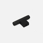 Genoa - Knurled Matte Black Brass T-Bar Pull - Architectural Hardware - Knurled Matte Black Brass T-Bar Pull
