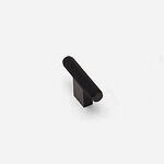 Genoa - Knurled Matte Black Brass T-Bar Pull - Architectural Hardware - Knurled Matte Black Brass T-Bar Pull