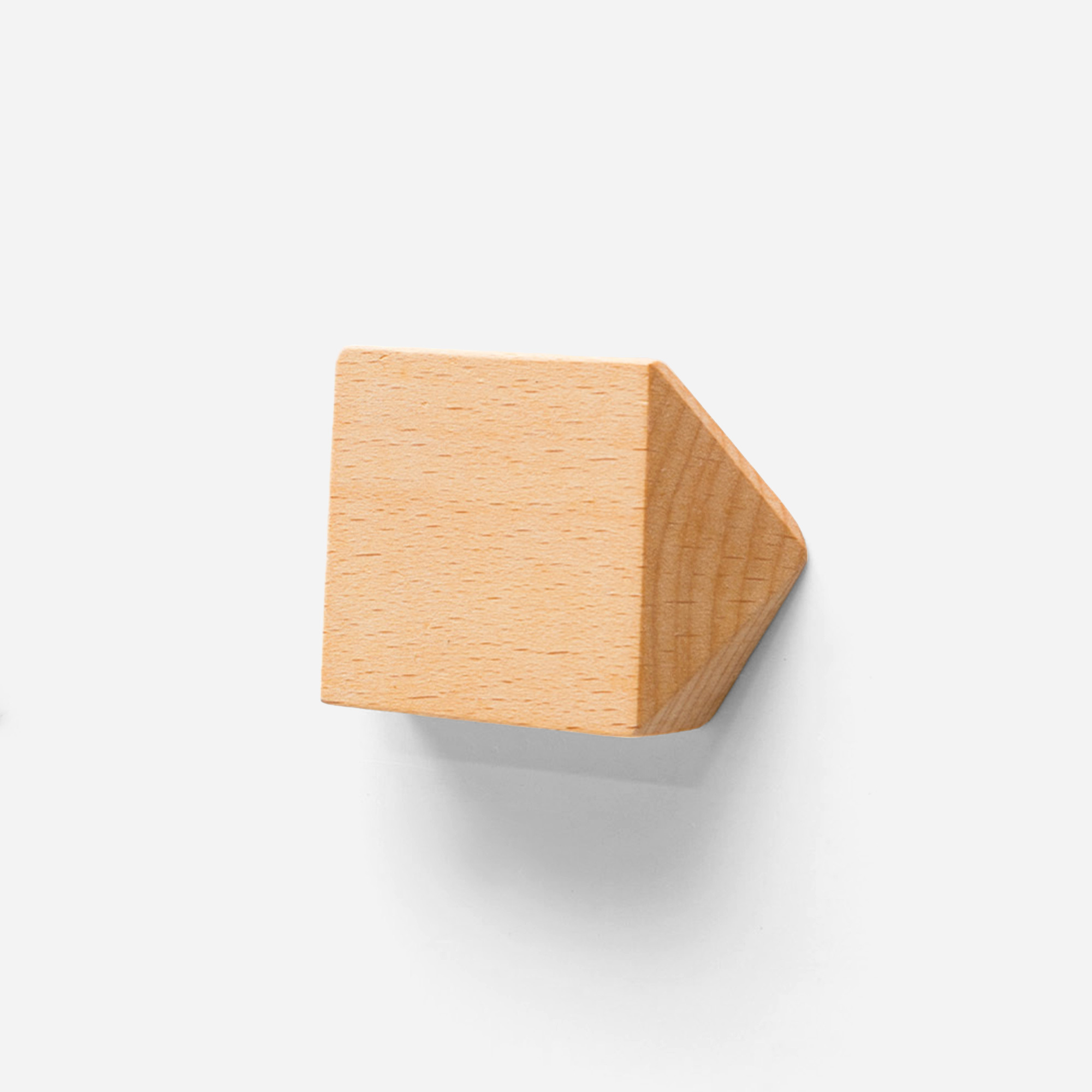 Square Beech Wood Wall Hook - Architectural Hardware - Square Beech Wood Wall Hook