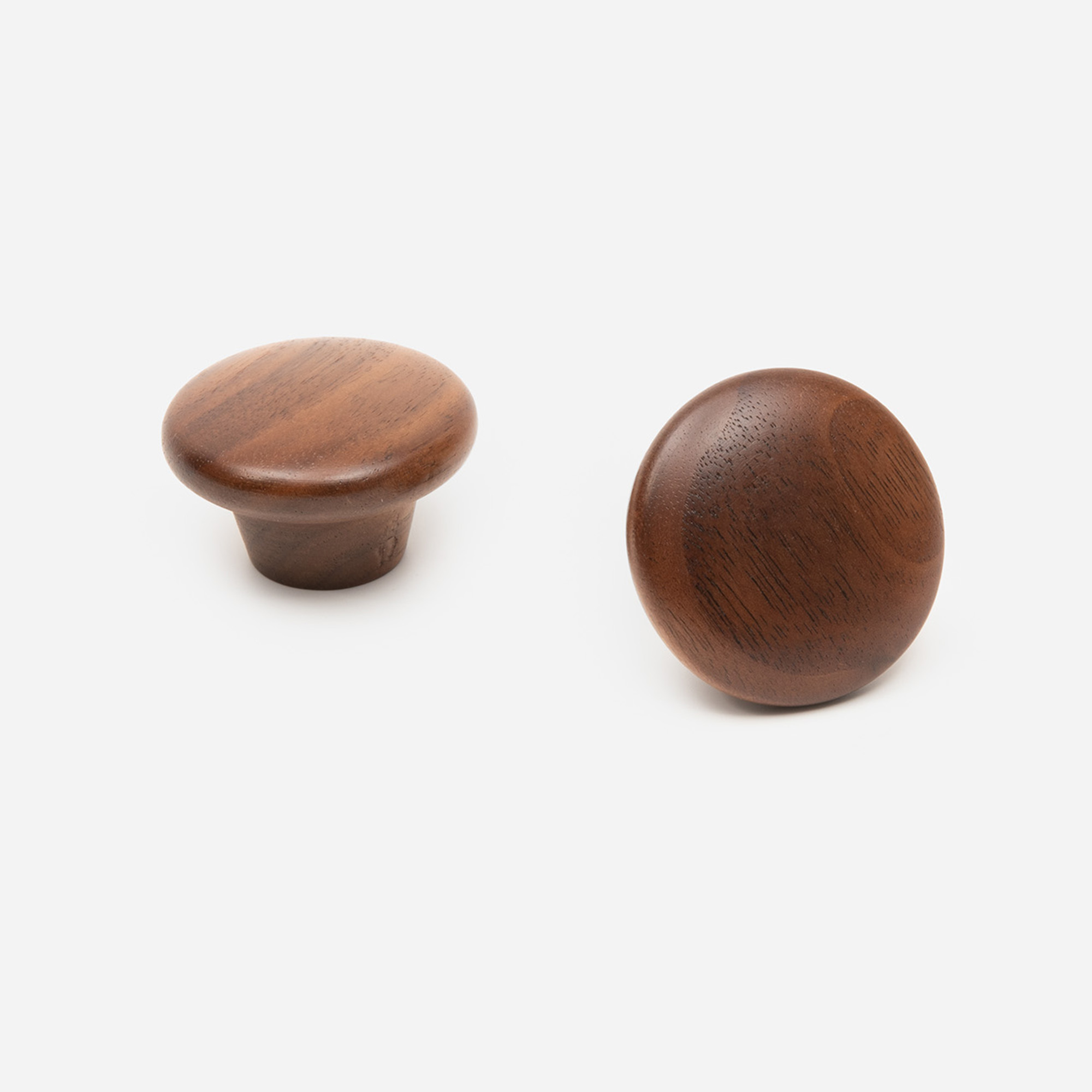 Loch - Walnut Button Round Knob - Architectural Hardware - Walnut Button Round Knob