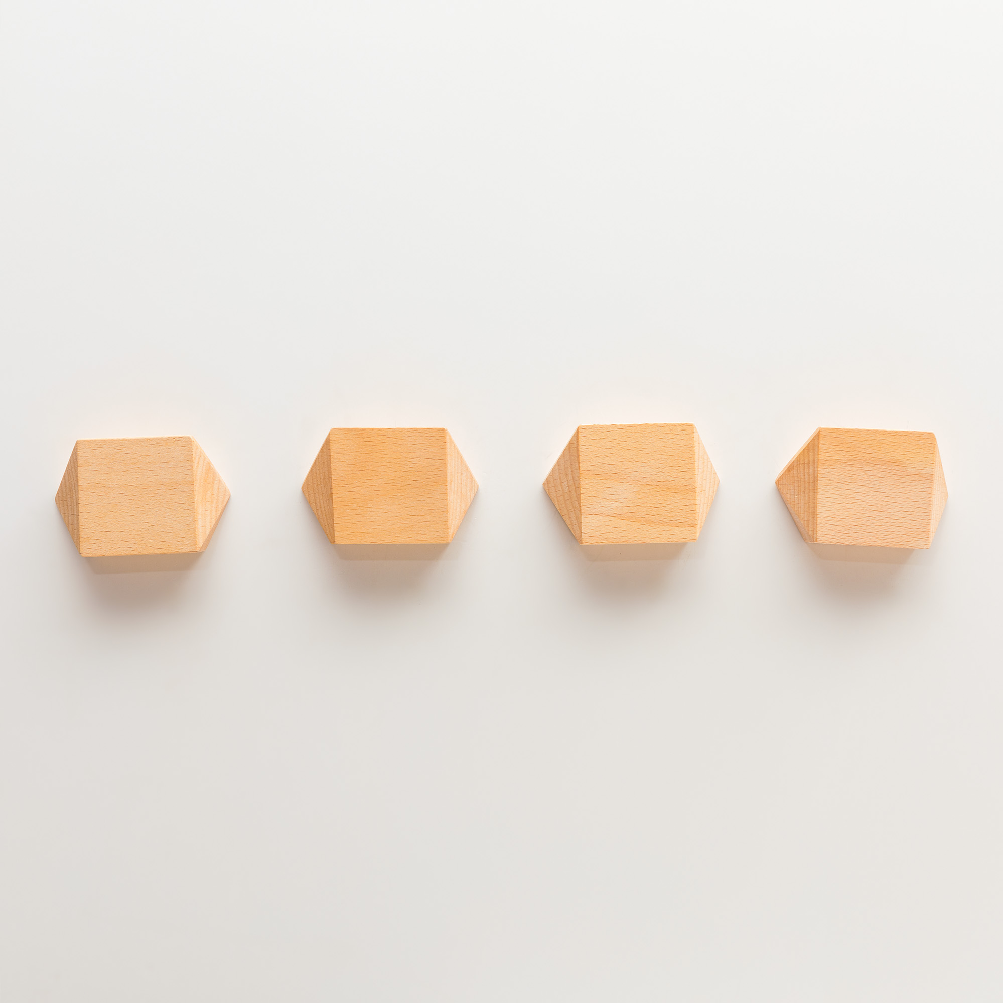Square Beech Wood Wall Hook - Architectural Hardware - Square Beech Wood Wall Hook