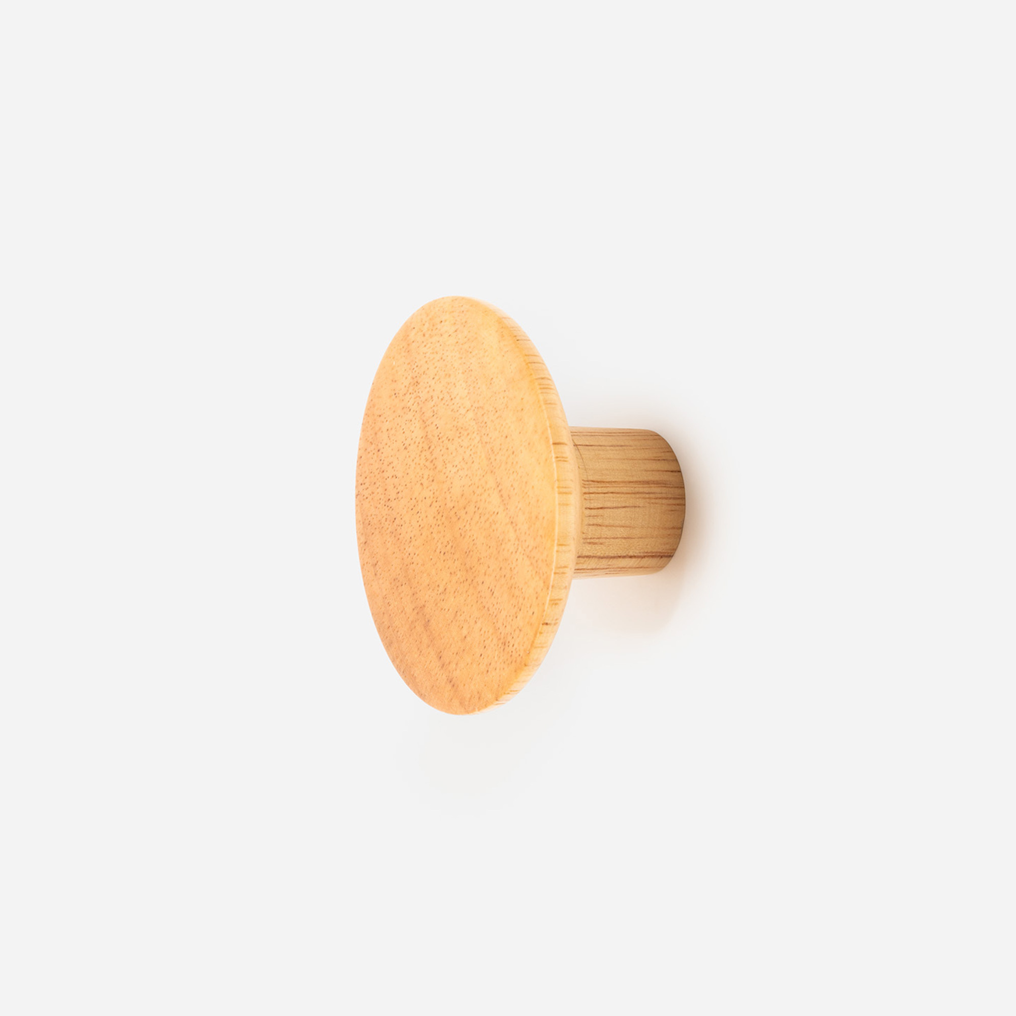 Round Rubber Wood Wall Hook - Architectural Hardware - Round Rubber Wood Wall Hook