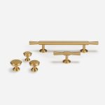 Arezzo - Brushed Brass Handle - Architectural Hardware - Brushed brass