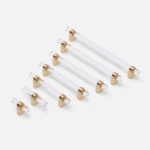 Hesse - Acrylic and Brushed Brass T-Bar Pull - Architectural Hardware - Acrylic and Brushed Brass T-Bar Pull