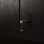 Hesse - Acrylic and Brushed Brass T-Bar Pull - Architectural Hardware - Acrylic and Brushed Brass T-Bar Pull