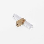 Hesse - Acrylic and Brushed Brass T-Bar Pull - Architectural Hardware - Acrylic and Brushed Brass T-Bar Pull