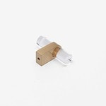 Hesse - Acrylic and Brushed Brass T-Bar Pull - Architectural Hardware - Acrylic and Brushed Brass T-Bar Pull