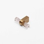 Hesse - Acrylic and Brushed Brass T-Bar Pull - Architectural Hardware - Acrylic and Brushed Brass T-Bar Pull