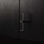 Hesse - Acrylic and Matte Black Brass T-Bar Pull - Architectural Hardware - Acrylic and Matte Black Brass