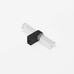 Hesse - Acrylic and Matte Black Brass T-Bar Pull - Architectural Hardware - Acrylic and Matte Black Brass