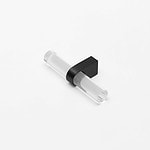 Hesse - Acrylic and Matte Black Brass T-Bar Pull - Architectural Hardware - Acrylic and Matte Black Brass