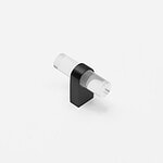 Hesse - Acrylic and Matte Black Brass T-Bar Pull - Architectural Hardware - Acrylic and Matte Black Brass