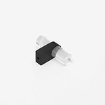 Hesse - Acrylic and Matte Black Brass T-Bar Pull - Architectural Hardware - Acrylic and Matte Black Brass