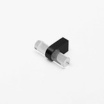 Hesse - Acrylic and Matte Black Brass T-Bar Pull - Architectural Hardware - Acrylic and Matte Black Brass