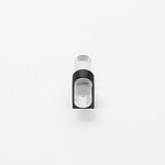 Hesse - Acrylic and Matte Black Brass T-Bar Pull - Architectural Hardware - Acrylic and Matte Black Brass