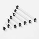 Hesse - Acrylic and Matte Black Brass T-Bar Pull - Architectural Hardware - Acrylic and Matte Black Brass