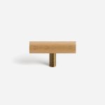Torgny - Beech Wood and Antique Bronze Brass Pull - Architectural Hardware - Antique Bronze