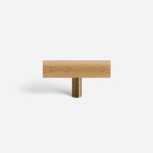 Torgny - Beech Wood and Antique Bronze Brass Pull - Architectural Hardware - Antique Bronze