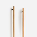 Torgny - Beech Wood and Matte Black  Brass Handle - Architectural Hardware - Matte Black