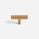 Torgny - Beech Wood and Matte Brass Pull - Architectural Hardware - Matte Brass