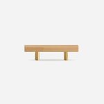 Torgny - Beech Wood and Matte Brass Handle - Architectural Hardware - Matte Brass