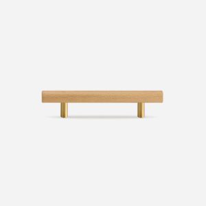 Torgny - Beech Wood and Matte Brass Handle - Architectural Hardware - Matte Brass