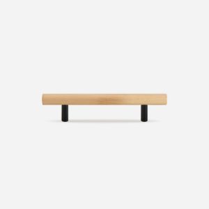 Torgny - Beech Wood and Matte Black  Brass Handle - Architectural Hardware - Matte Black