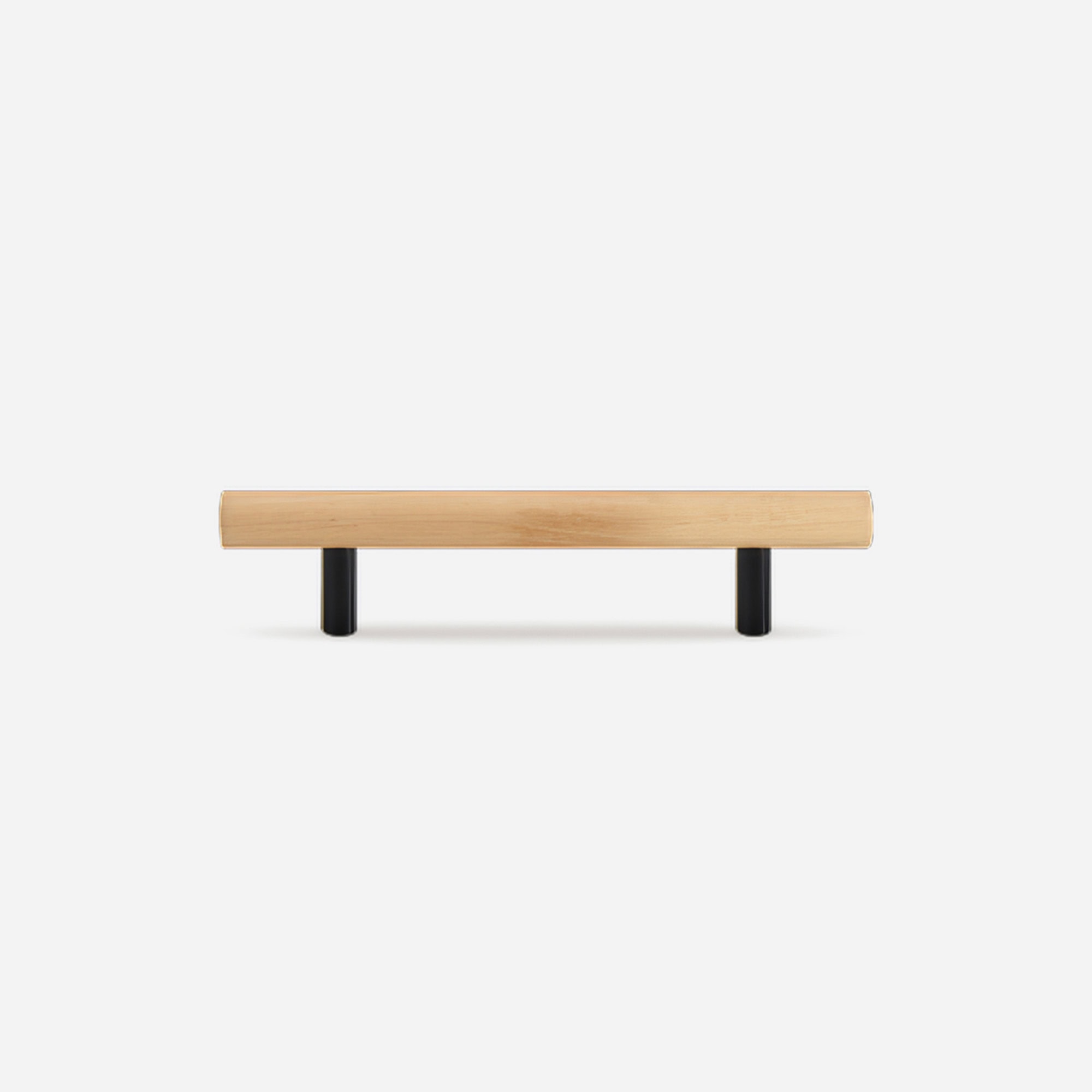 Beech wood and MB-3 Torgny - Beech Wood and Matte Black Brass Handle - Architectural Hardware - Matte Black