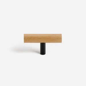 Torgny - Beech Wood and Matte Black Pull - Architectural Hardware - Matte Black