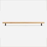 Torgny - Beech Wood and Matte Black  Brass Handle - Architectural Hardware - Matte Black