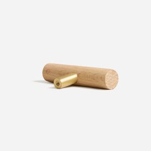 Torgny - Beech Wood and Matte Brass Pull - Architectural Hardware - Matte Brass