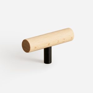 Torgny - Beech Wood and Matte Black Pull - Architectural Hardware - Matte Black