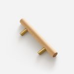 Torgny - Beech Wood and Matte Brass Handle - Architectural Hardware - Matte Brass