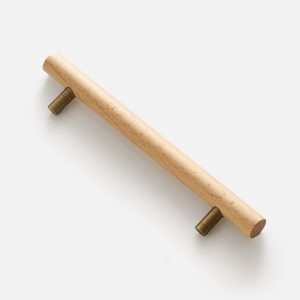 Torgny - Beech Wood and Antique Bronze Brass Handle - Architectural Hardware - Antique Bronze Brass Handle
