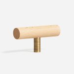 Torgny - Beech Wood and Antique Bronze Brass Pull - Architectural Hardware - Antique Bronze