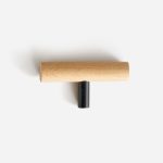 Torgny - Beech Wood and Matte Black Pull - Architectural Hardware - Matte Black