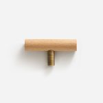 Torgny - Beech Wood and Antique Bronze Brass Pull - Architectural Hardware - Antique Bronze