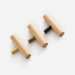 Torgny - Beech Wood and Matte Brass Pull - Architectural Hardware - Matte Brass