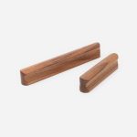 Loch - Walnut Wood Curved Slimline Handle - Cabinet Handles - Walnut Wood Curved Slimline Handle