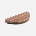 Loch - Walnut Wood Half Moon Handle - Architectural Hardware - Walnut Wood Half Moon Handle