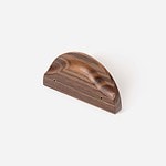 Loch - Walnut Wood Half Moon Handle - Architectural Hardware - Walnut Wood Half Moon Handle