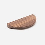Loch - Walnut Wood Half Moon Handle - Architectural Hardware - Walnut Wood Half Moon Handle