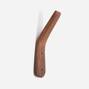 Walnut Wood Bend Hook - Architectural Hardware - Walnut Wood Bend Hook