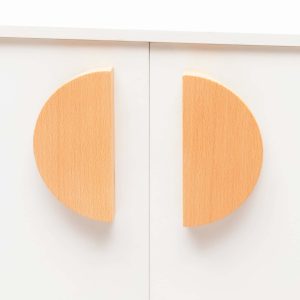 Loch - Beech Wood Half Moon Handle - Architectural Hardware - Beech Wood Half Moon Handle